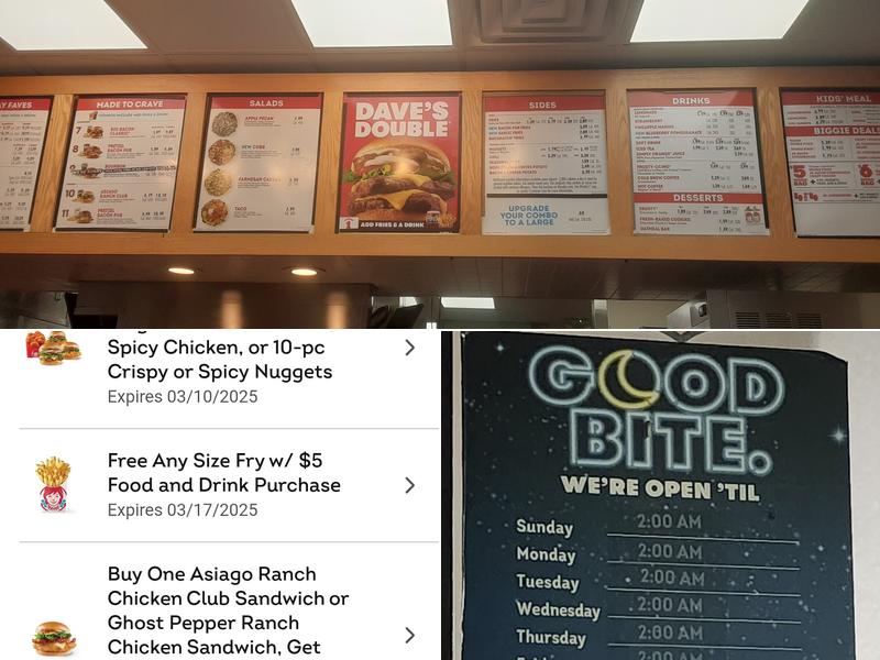 Wendy's Menu