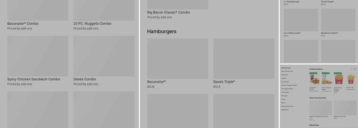 Wendy's Menu