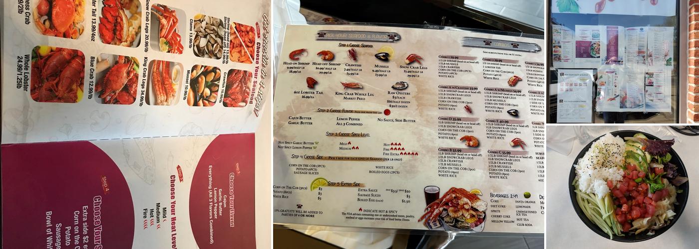 Mad Seafood Boiler Menu