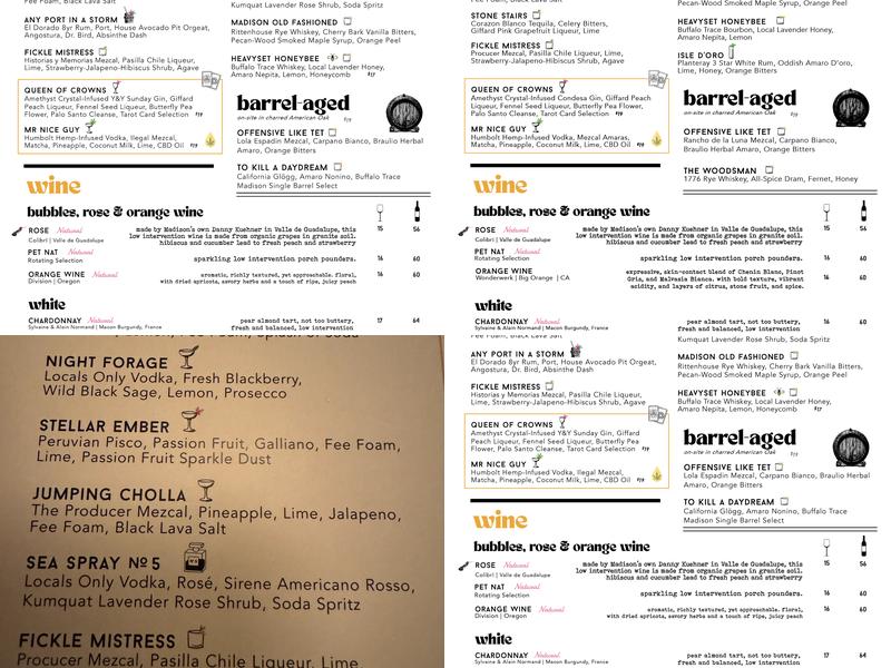 Madison Menu