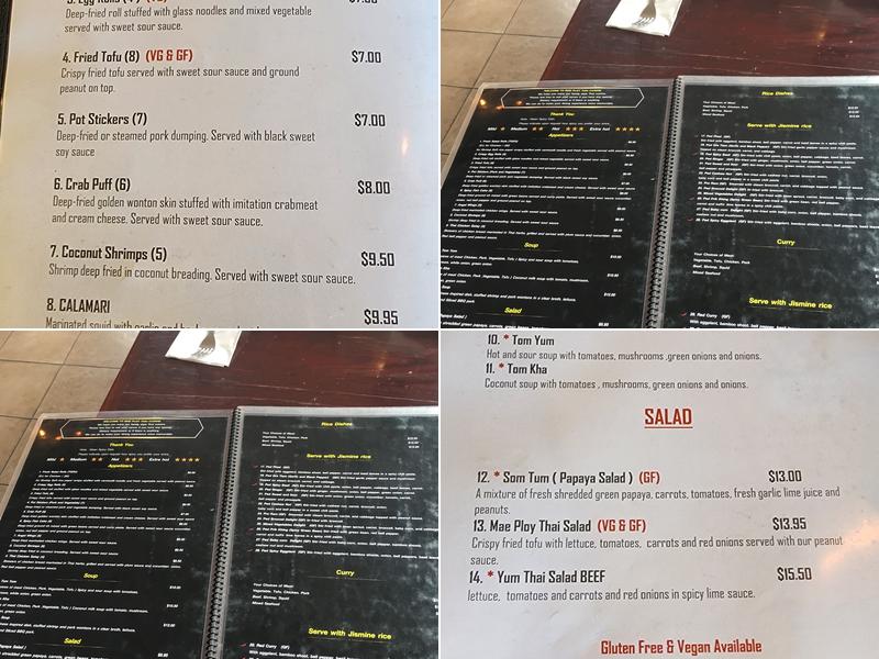 Mae Ploy Thai Cuisine Menu