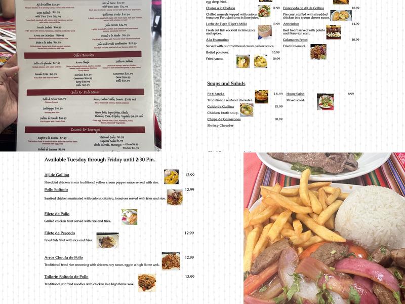 Maemi Peruvian Cuisine Menu