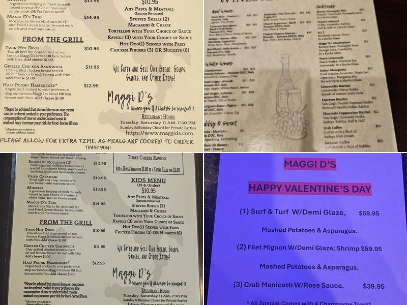 Maggi D's Menu