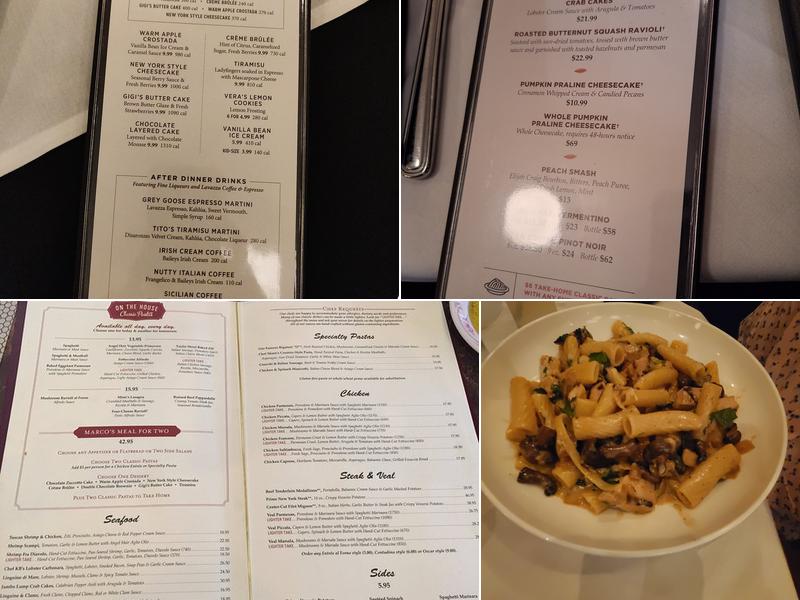 Maggiano's Little Italy Menu