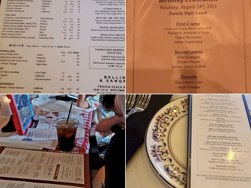 Maggiano's Little Italy Menu