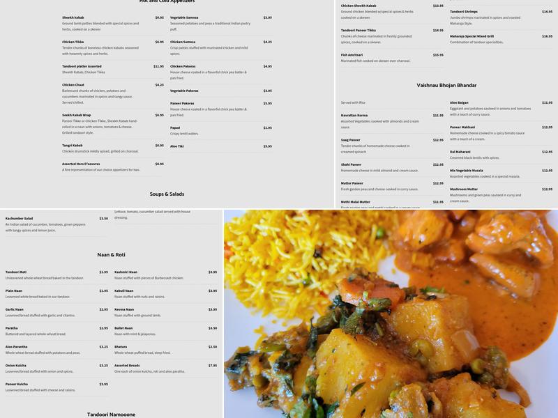 Maharaja Menu