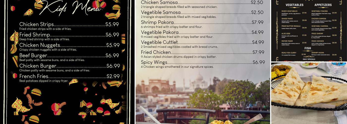 Maharaja halal Menu