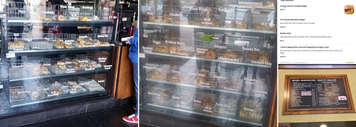 Main St. Bagels Menu