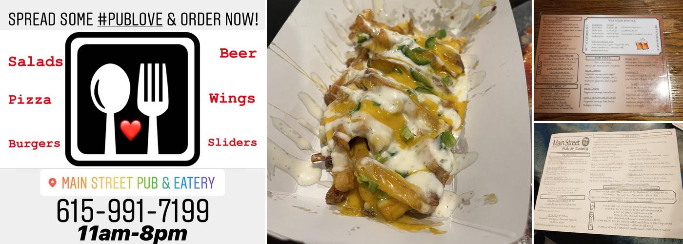 Main Street Pub & Eatery Menu