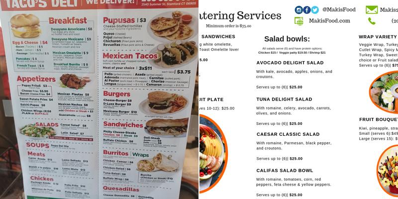 TACOS DELI Menu