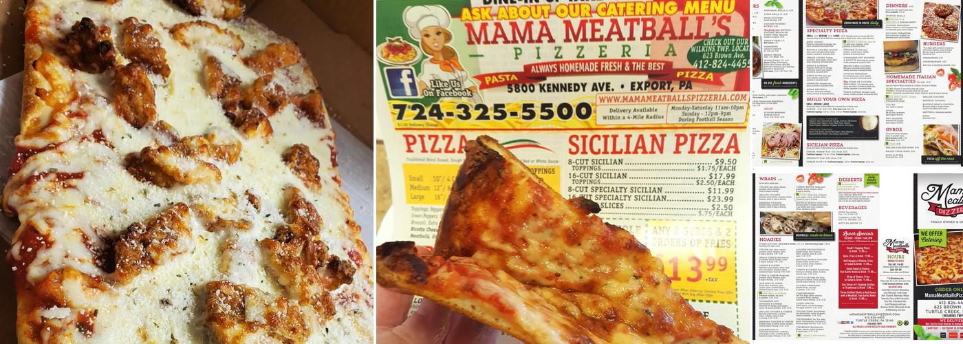 Mama Meatball's Pizzeria Menu