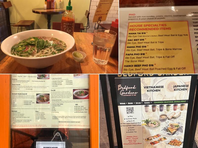 Mama Pho (operating within Bedford Gardens Restaurant) Menu