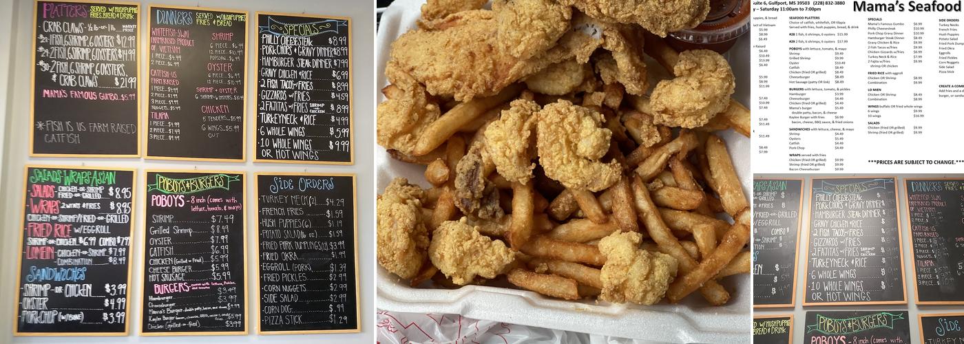 Mama's Seafood & Grill Menu