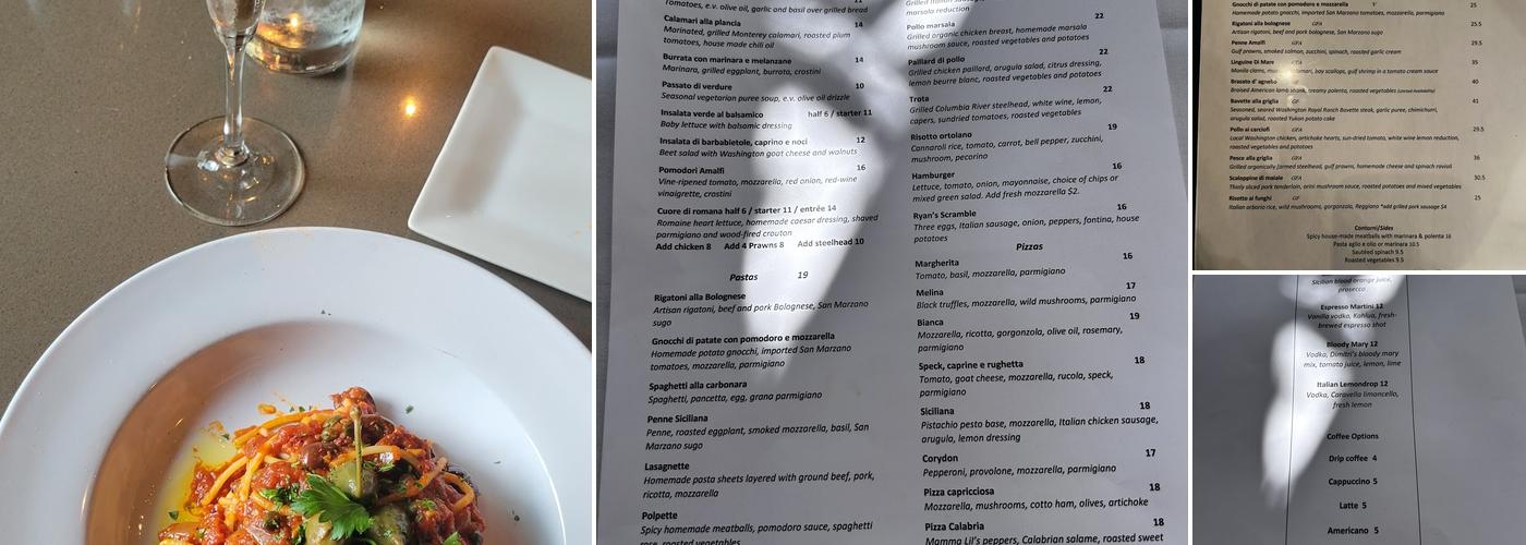 Mamma Melina Ristorante & Pizzeria Menu