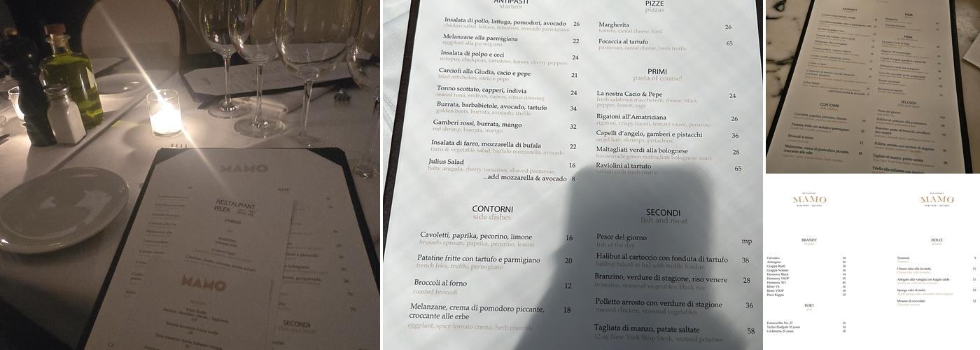 Mamo Menu