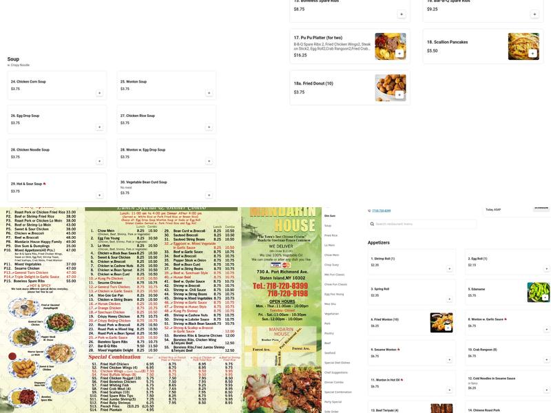 Mandarin House Menu