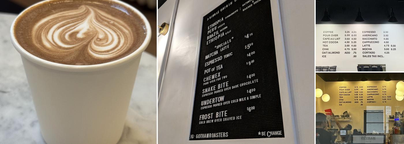 Gotham Coffee Roasters Menu