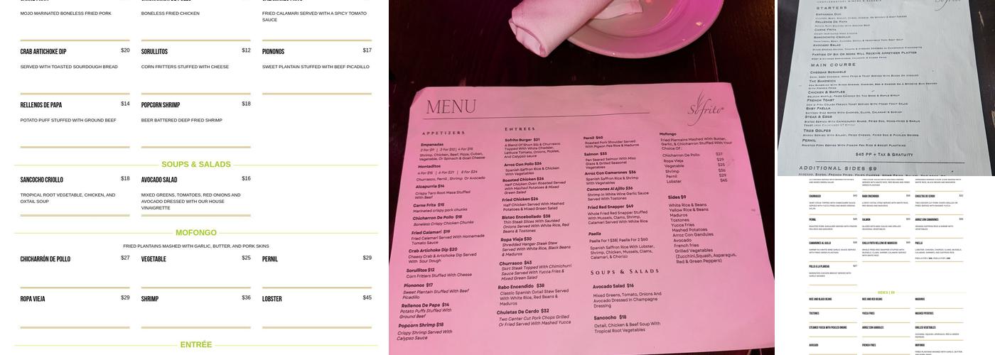 Sofrito Menu