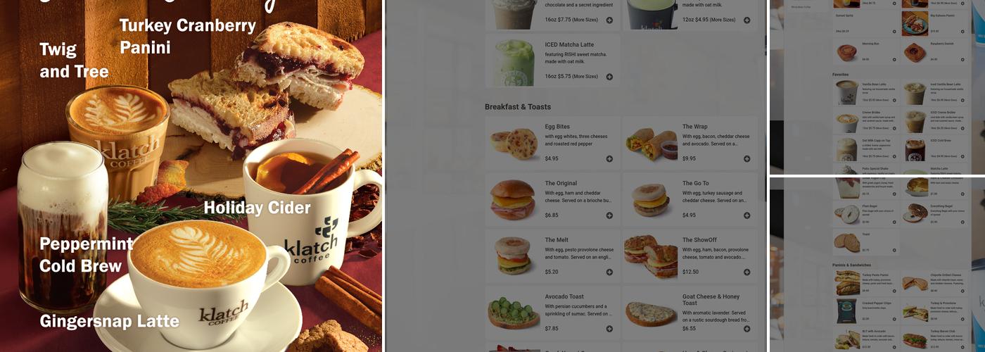 Klatch Coffee Drive Thru Menu