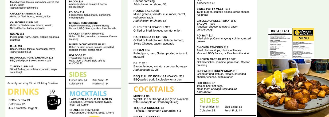 L Street Kitchen Menu