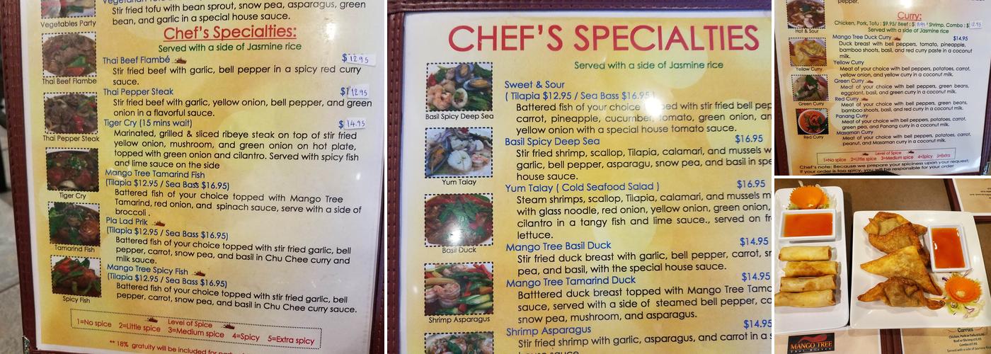 Mango Tree Menu