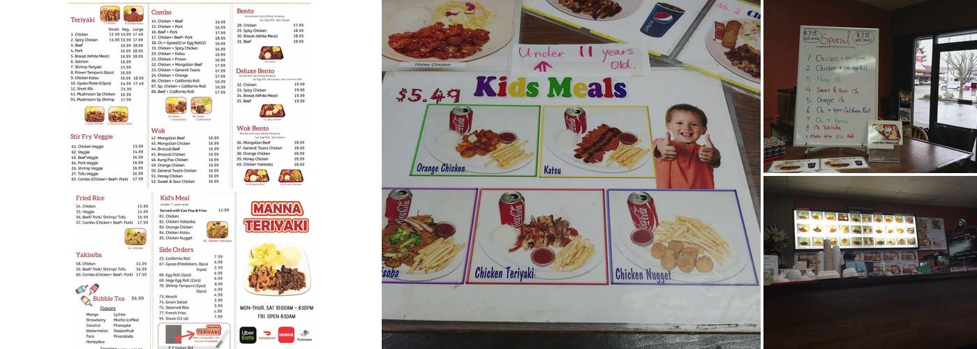 Manna Teriyaki(casino r . Everett) Menu