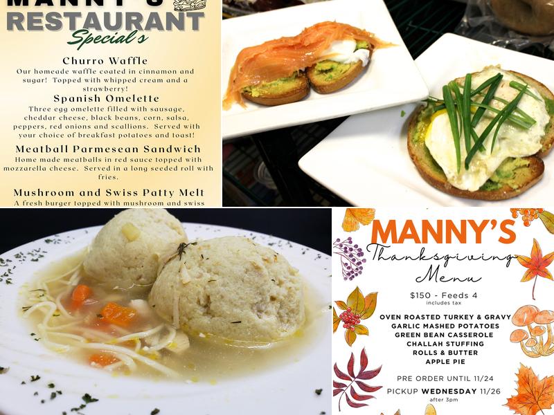 Manny's Restaurant and Delicatessen Menu