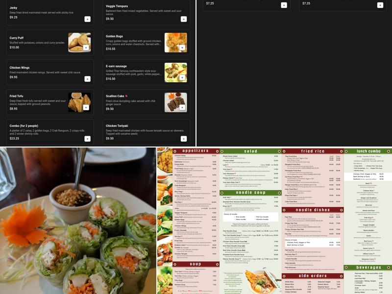 Manow Thai Kitchen Menu