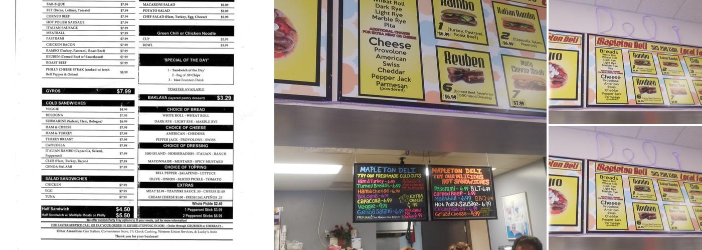 Mapleton Deli Menu