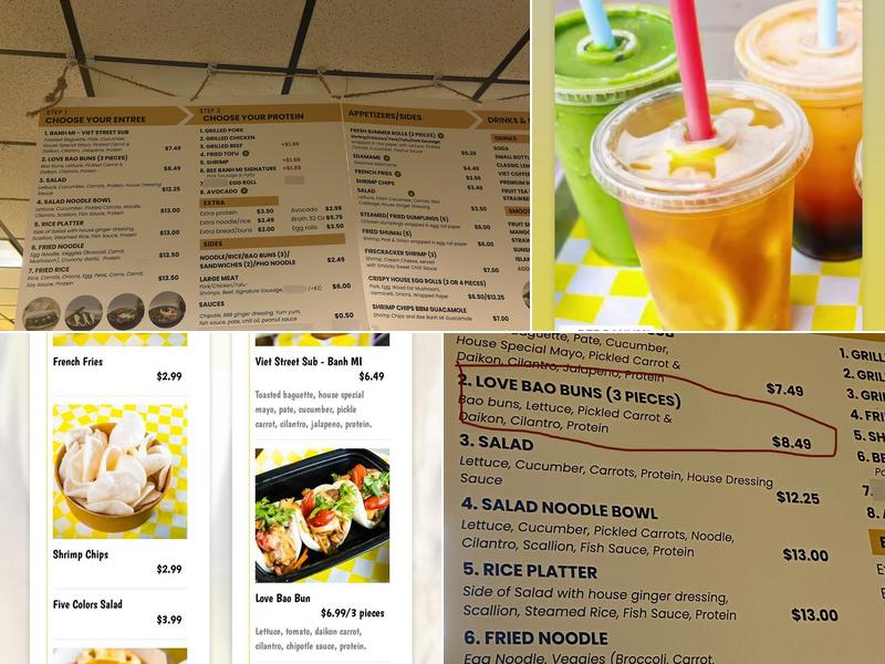 Bee BanhMi Menu