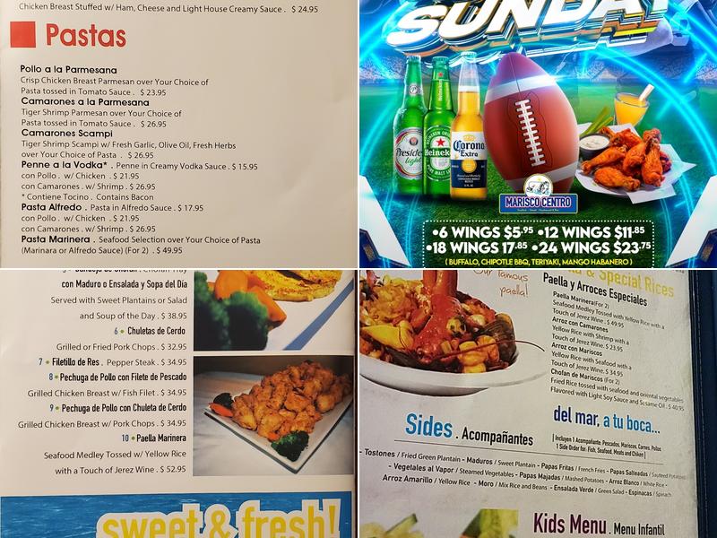 Marisco Centro Menu