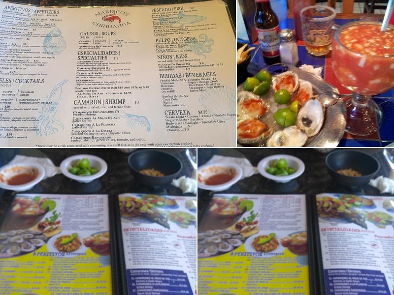 Mariscos Chihuahua Menu