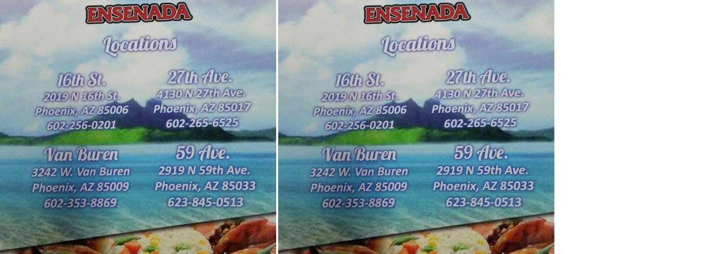 Mariscos Ensenada Menu