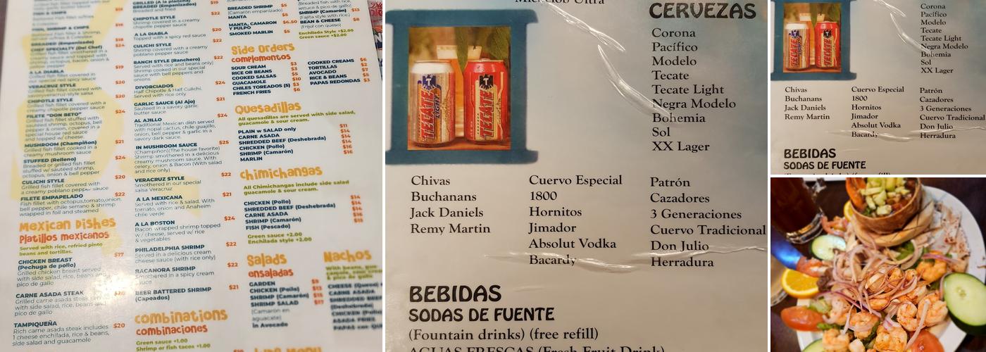 Mariscos Mi Mazatlán Menu