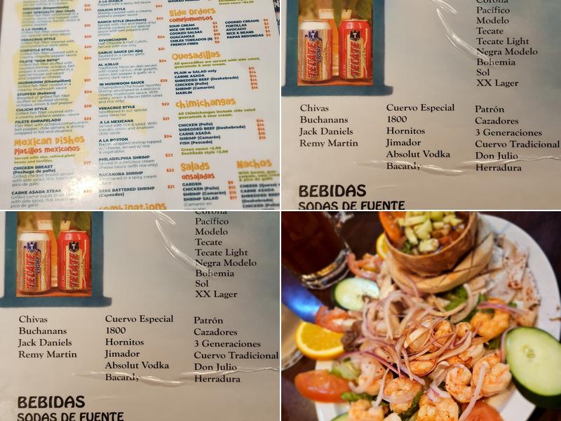 Mariscos Mi Mazatlán Menu