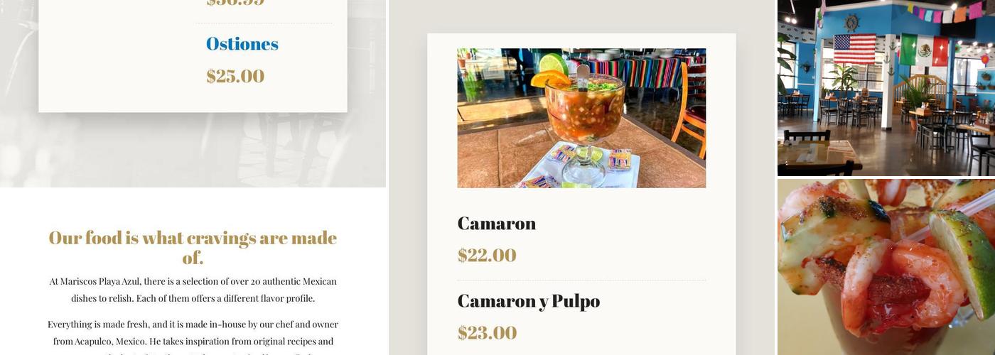 Mariscos Playa Azul Menu