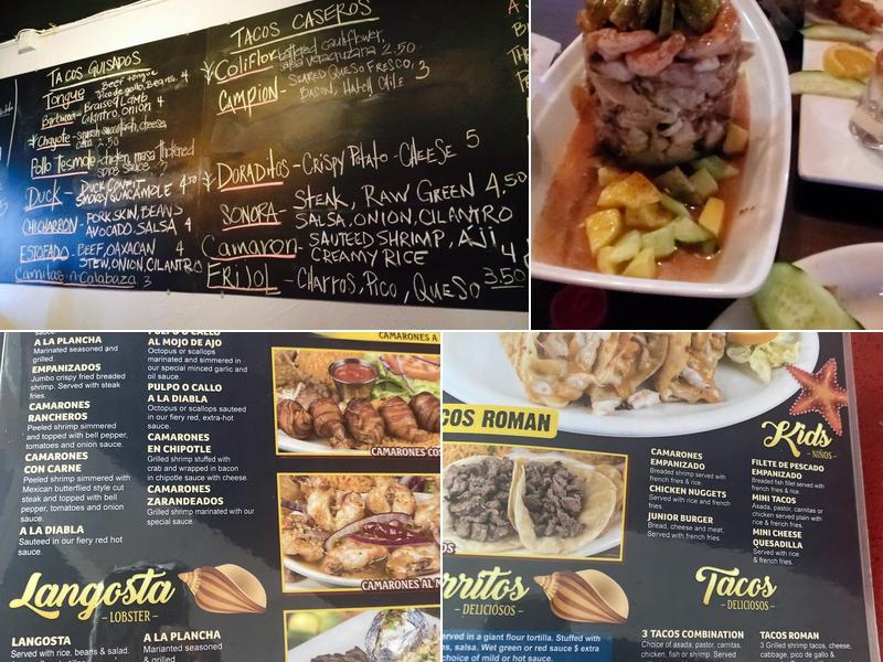 Mariscos San Isidro Menu