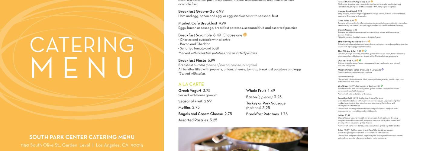 Market Cafe Menu