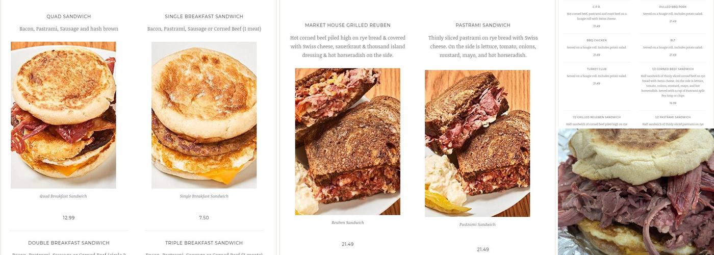 Market House Meats Menu