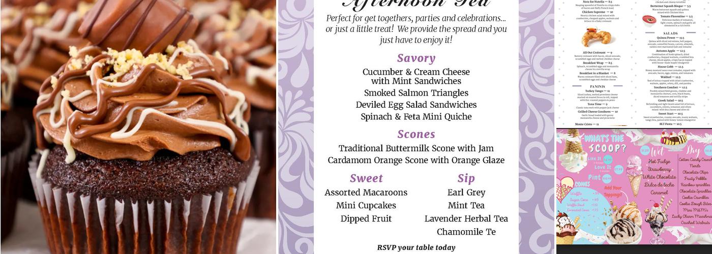 Marlee's Cupcakery & Creamery Menu