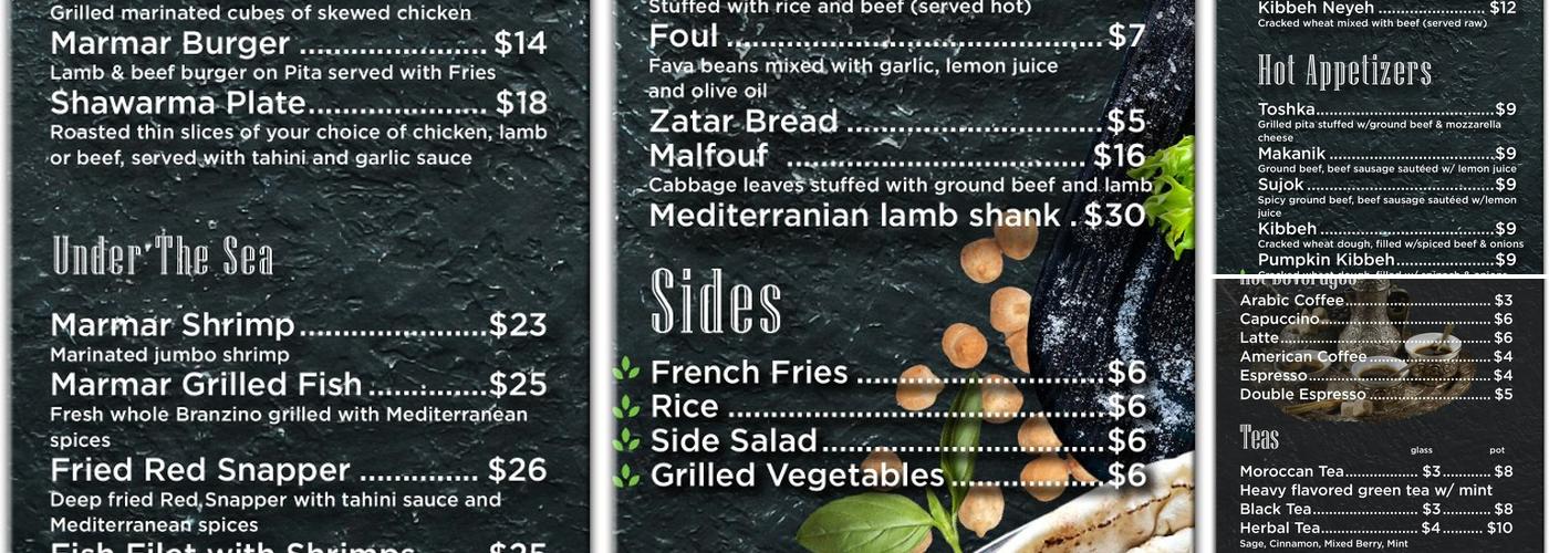 Marmar Menu