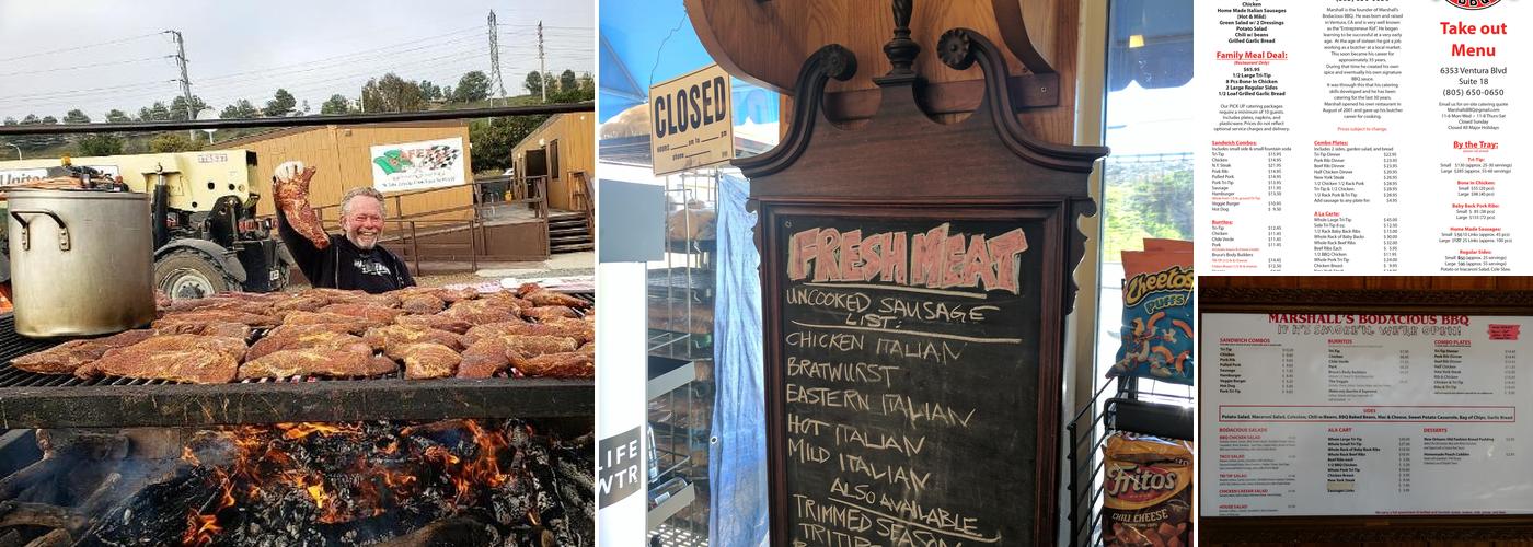 Marshall's Bodacious BBQ Menu