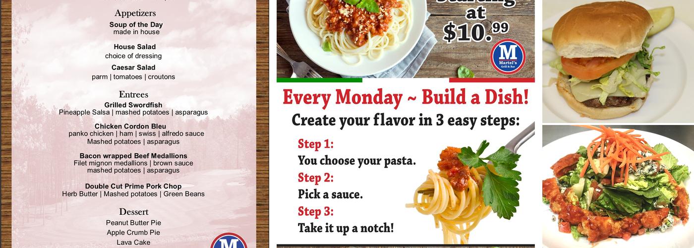 Martel's Grill and Bar Menu