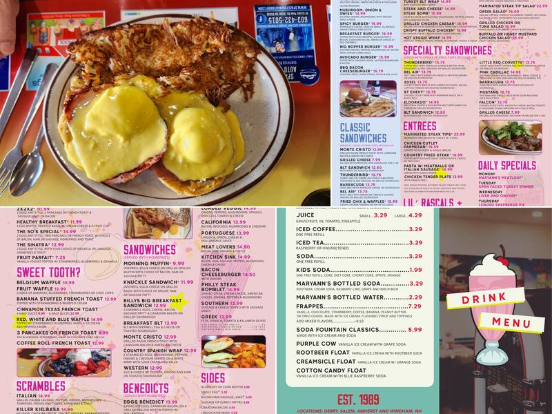 MaryAnn's Restaurant Menu
