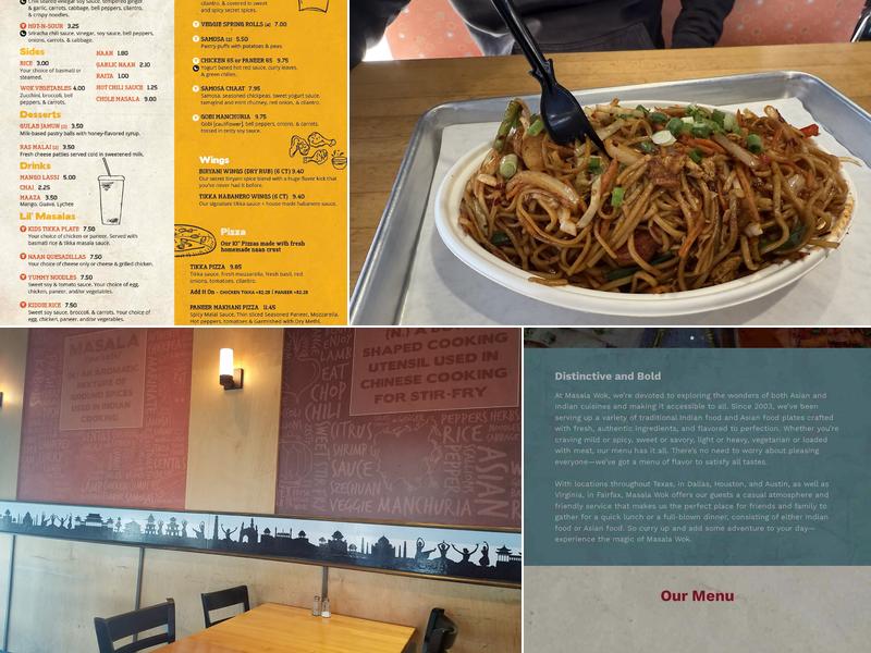 Masala Wok Indian + Asian Fare Menu