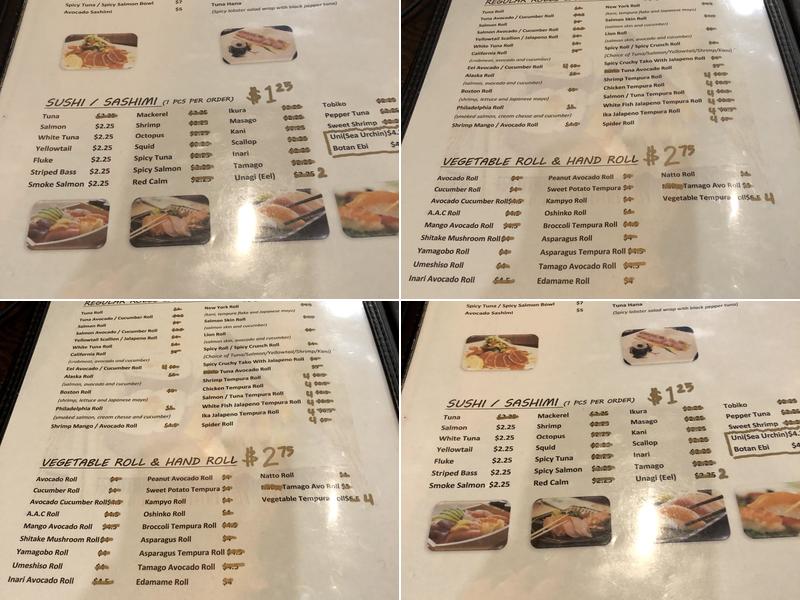 Natto hibachi and sushi Menu