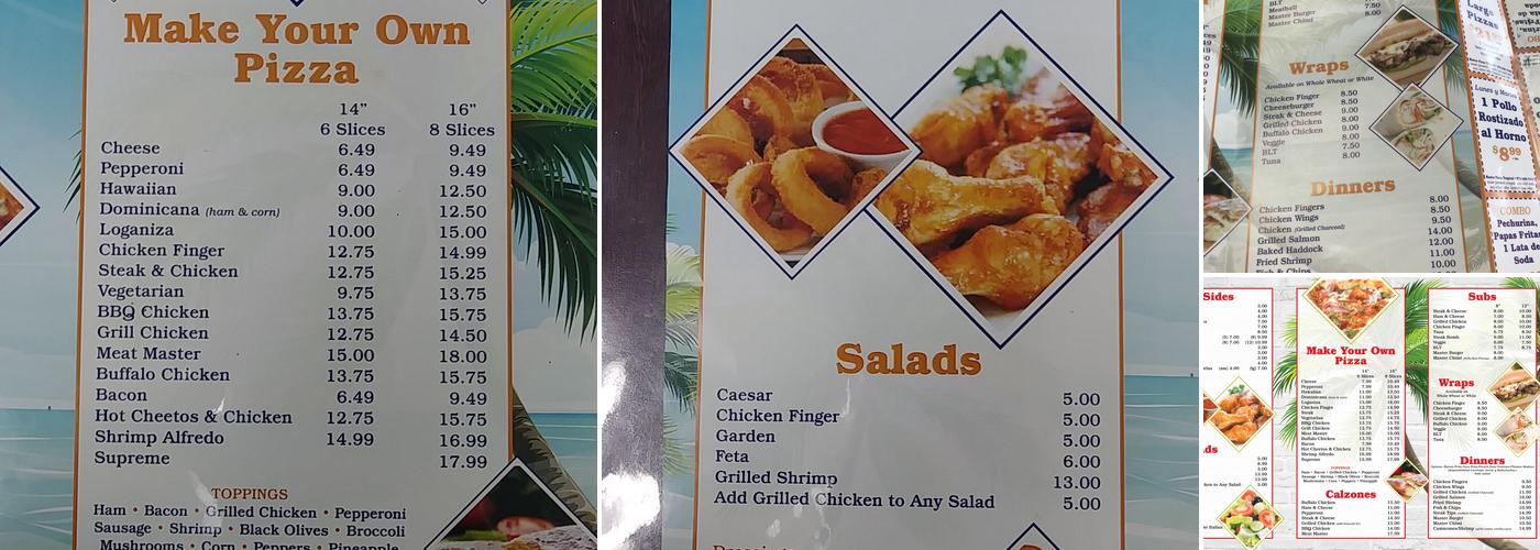 Master PizzaTropical Menu