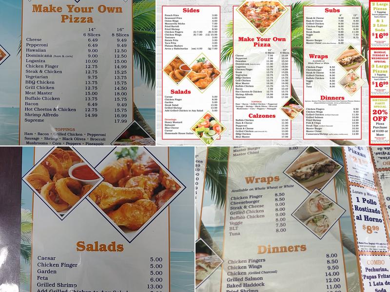 Master PizzaTropical Menu
