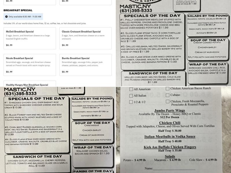 Priscos Gourmet Menu