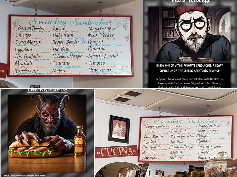 Monstros Sub Shop Menu